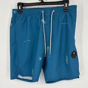 VISSLA Teal Swim Board Shorts